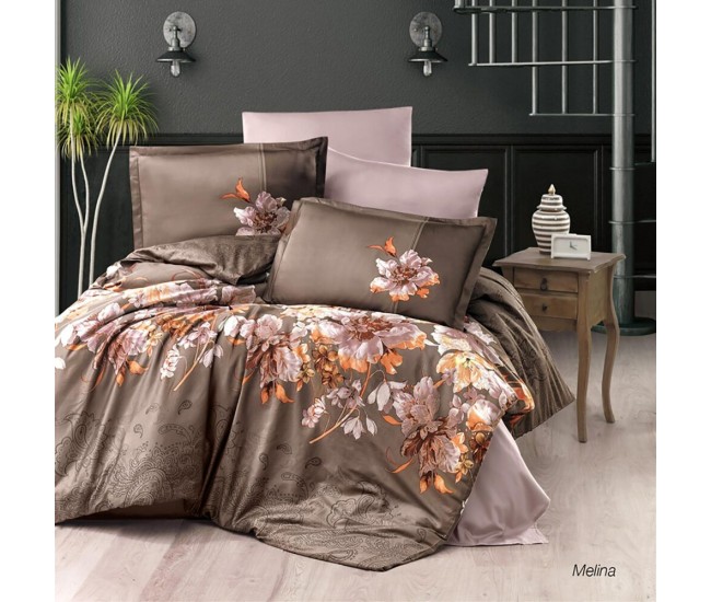 Lenjerie de pat satin clasy king size (melina)